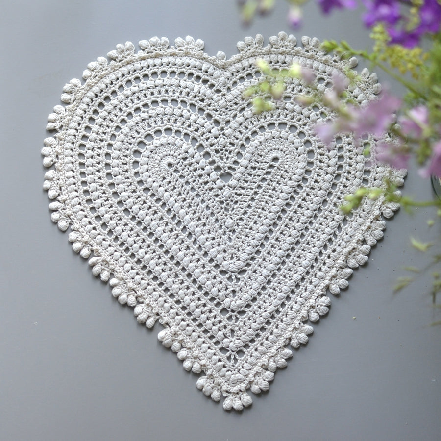 "Halo" Large Crochet Heart • Crochet DoilyPattern