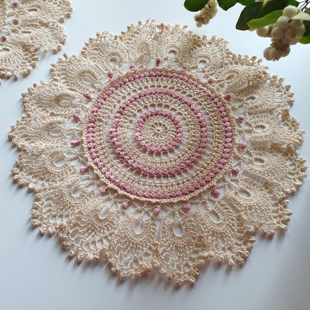 Petal Light Large Round Crochet Doily Pattern