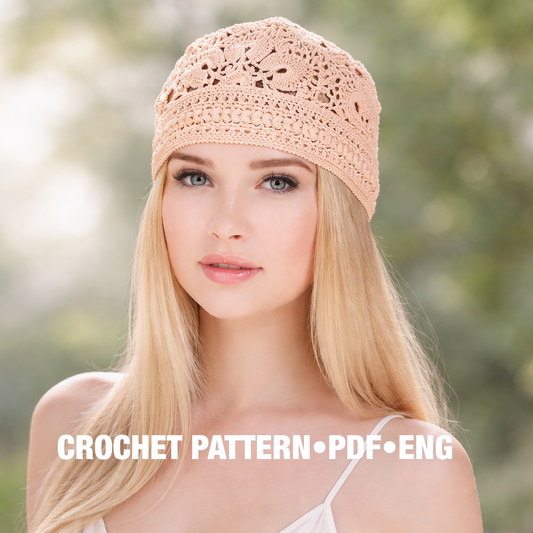 Petal Crown Crochet Hat Pattern PDF